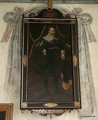 Kong Gustav Adolf Epitafium over afd�de kong Gustav Adolph (1594-1632), bekostet af P�der Jonson, borger i V�stervik, malet 1649 1640-49...