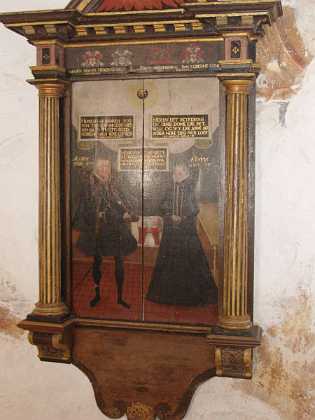 J�rgen Skram og Hilleborg Daa 1583 J�rgen Skram f. 1549, d. 1592 og Hilleborg Daa f. 1534. Billedet h�nger nu p� herreg�rden. 1580-89 Viborg stift