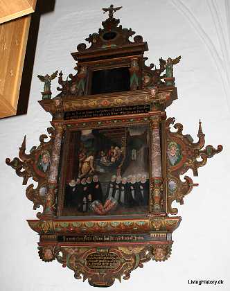 Niels Pedersen c. 1616 Borgmester Niels Pedersen, d. 1616, og hans hustruer Anne Jacobsdatter, Kiersten Laurisdatter og Karen J�rgensdatter...