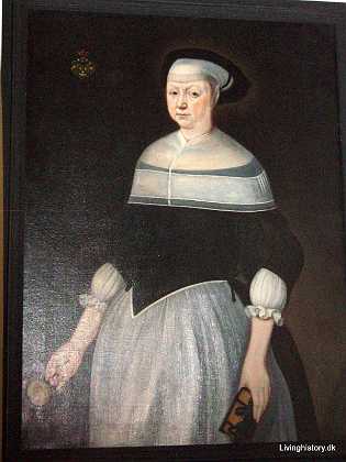 Margrethe Jensdatter Bang 71141 = museumsnummer 84:27, Portr�t af Margrethe Jensdatter Bang. g.m. Erik Monrad, Biskop af Ribe. I Billedets �verste...
