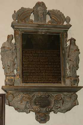 Hans Nielsen S�bye Hans Nielsen S�bye, sognepr�st, d. 1653. Hustru Malene Andersdatter d. 1650. Malet p� sten. 1650-59 Helsing�r stift