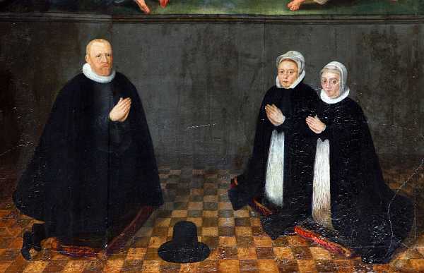 Wilhelm Graa malet ca. 1620 Wilhelm Graa og hustru Johanne d. 1601 samt datter eller anden hustru. 1620-29 Helsing�r stift
