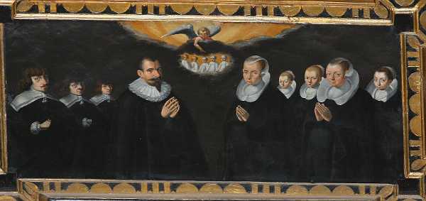 Jens Pedersen Grove 1639 Jens Pedersen Grove fyrforvalter f. 1584 d. 1639 samt hans f�rste hustru Ane Andersdatter f. 1586 d. 1629 og hans anden...