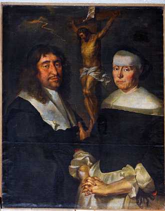 J�rgen von Veelen malet ca. 1660 J�rgen von Veelen R�dmand f. 1624, d. 1668 og hans hustru Sille Hansdatter Kruse d. 1688. 1660-69 Helsing�r stift