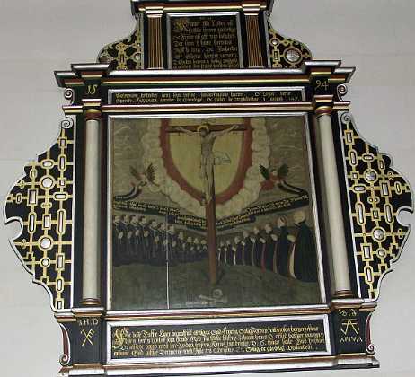 Jacob Willumsen 1594 Jacob Willumsen og hans hustruer, Johanne Hansdatter d.1579 og Anne Henrichsdatter, 19 b�rn. Jacob Willumsen og en...