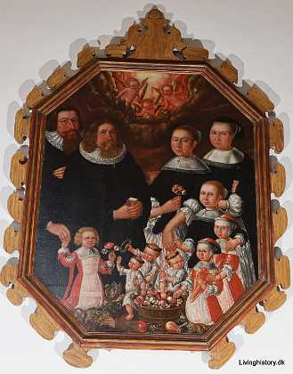 Ubekendt familie 1673 Ukendt familie. Maleriet er malet o. 1675, af Hans Lauridsen i N�stved 1670-79 Roskilde stift