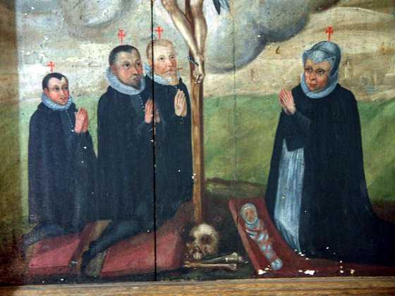 Kattrine Clausdatter og �gtem�nd 1623 Kattrine Clausdatter f�dt i Itzhchoe d. 1623 og hendes �gtem�nd Daniel Kruffue d. 1591 og Christoffer Blasen d. 1615....