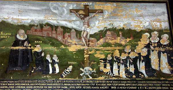 Claus Lauritsen Holst ca. 1618 Claus Lauritsen Holst med tre hustruer og b�rn Anne Nielsdatter d. 1607 Anne Pedersdatter d. 1612 Johanne Knudsdatter...