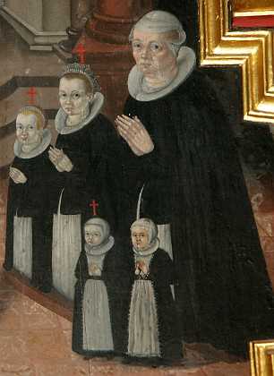 Lauritz Nielsen ca. 1630 Lauritz Nielsen borgmester f. 1587, d. 1656 Hustru Elisabeth Jensdatter f. 1596 d. 1653 1630-39 Roskilde Stift