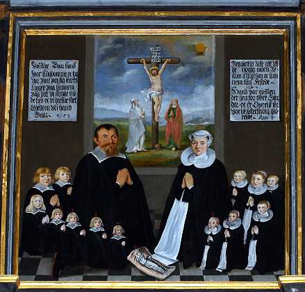 Laurits Nielsen og Anne Christensdatter 1653 Laurits Nielsen borgmester i S�by og hustru Anne Christensdatter 1650-69 �lborg stift