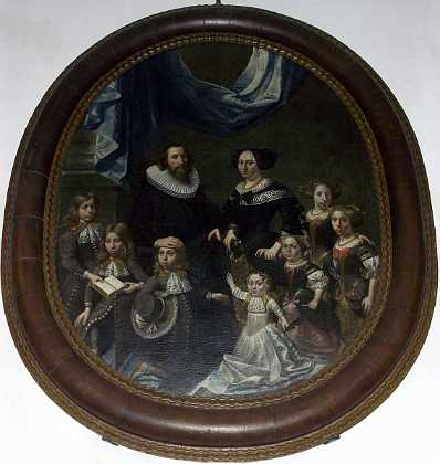 Hans Pedersen Halsen og Barbara Olufsdattaer c.1685 Epitafium over Hans Pedersen Halsen, Sognepr�st til Stokkemarke. d. 1691, hans hustru Barbara Olufsdattaer. d. 1688, og...