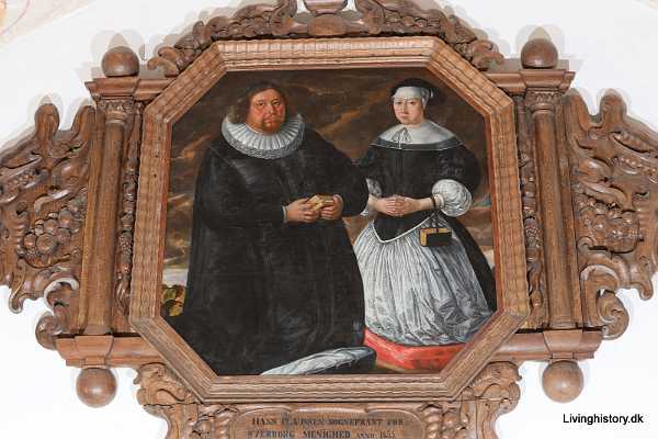 Hans Clausen 1673 Hans Clausen pr�st til Sv�rdborg anno 1655, d. 1673 og hustru Maren Davisdatter d. 1674. 1670-79 Roskilde stift