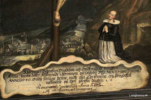 Anna Jacobsdotter Anna Jacobsdotter fra H�sselby, d. 1640. Antagelig en af d�trene p� H�sselby g�rd. Sk�nt hun kaldes jungfru p�...