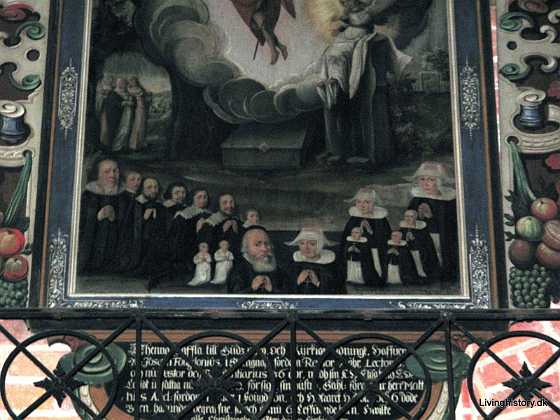 Josef Fogdonius Domprovst Josef Fogdonius, d. 1656 og hustru Elisabeth, tavlen opsat 1640 over domprovsten, hans hustru og for�ldre Hr....