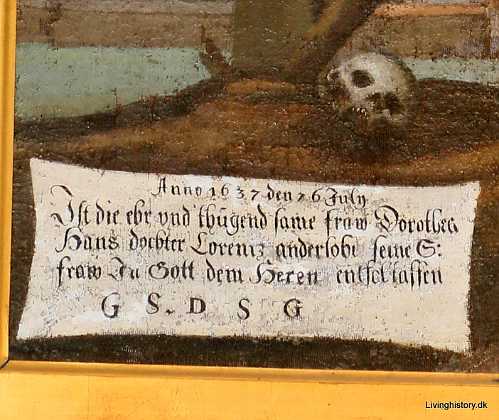 Dorothea Hansdatter Dorothea Hansdatter d. 1637. 1630-39, �land, Sverige.