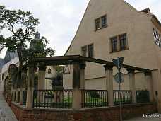 Luthers Geburtshaus Luthers Geburtshaus i Eisleben. S�rudstilling i anledning af 500 �ret for reformationen. 2017