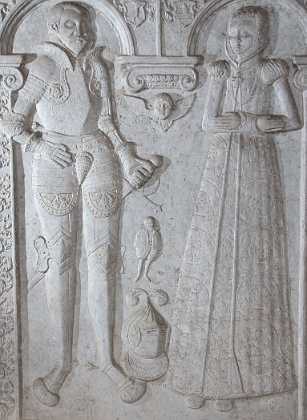 Burchard von Papenheim og Birgitte Falster Burchard von Papenheim til Sbygrd d. 1590 og Birgitte Pedersdatter Falster d. 1586 ca. 1580-89 Lolland-Falster stift