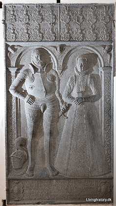 Peder Reedtz og Karen Rostrup Peder Reedtz til Tygestrup f. 1531 d. 1607 Karen J�rgensdatter Rostrup d. 1636. ca. 1590-99. Roskilde stift