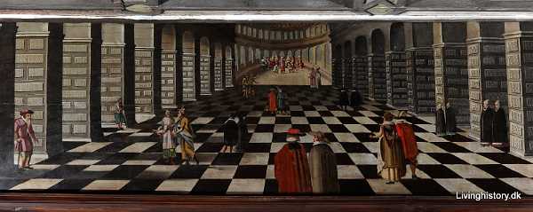 Billede under orgel 1630-39 Roskilde stift